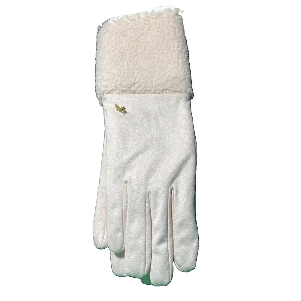 Kookaburra By Ugg NWT Large Ladies Pink Gloves Fluff Cuffs Smart Phone Fingertip